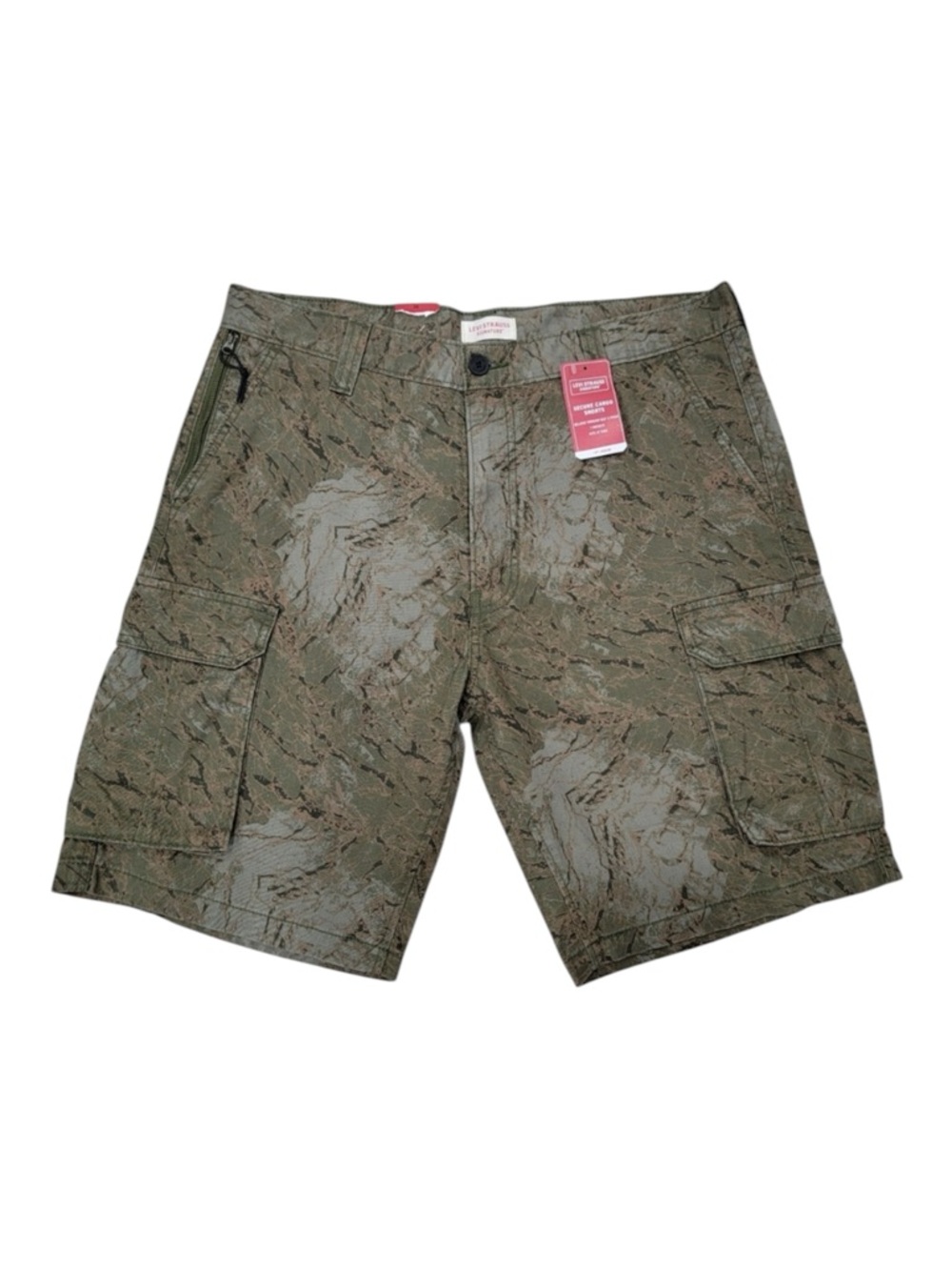 Levi Strauss Signature Cargo Camo Shorts Relaxed Travel Casual Men’s W36